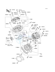 VN 1500 N [VULCAN 1500 CLASSIC] (N4) N4 drawing CYLINDER HEAD