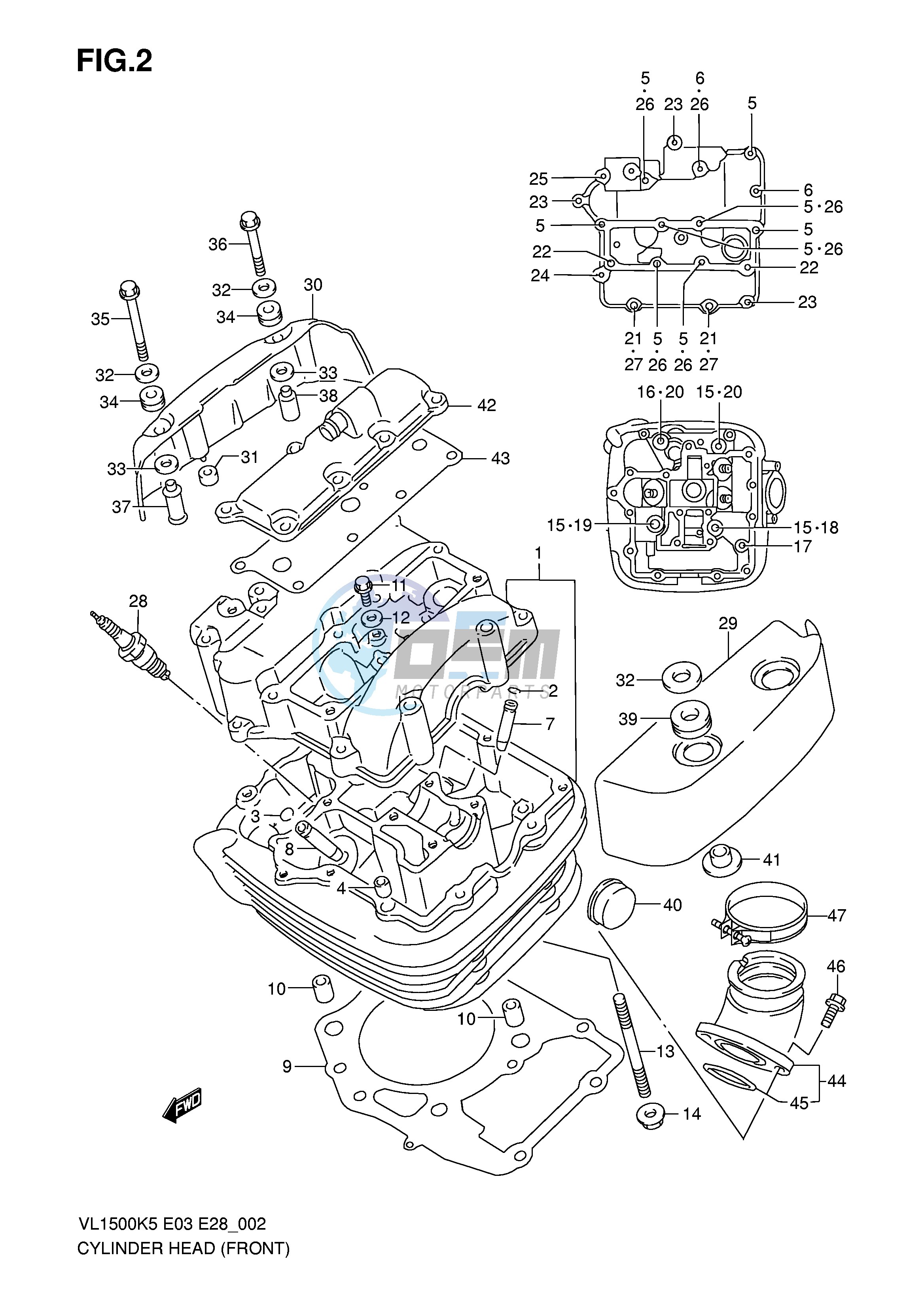 CYLINDER HEAD (FRONT)