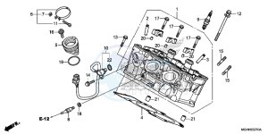 VFR1200XDH 2ED - (2ED) drawing CYLINDER HEAD (REAR)