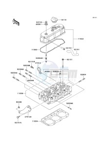 KAF 950 B [MULE 3010 DIESEL 4X4] (B7F) B6F drawing CYLINDER HEAD