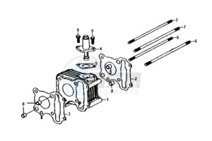 JET 14 45KMH 50 (L8) EU EURO4 drawing CYLINDER / TOP GASKET / LOWER GASKET