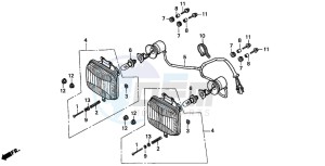 TRX250 TRX250 FOURTRAX drawing HEADLIGHT