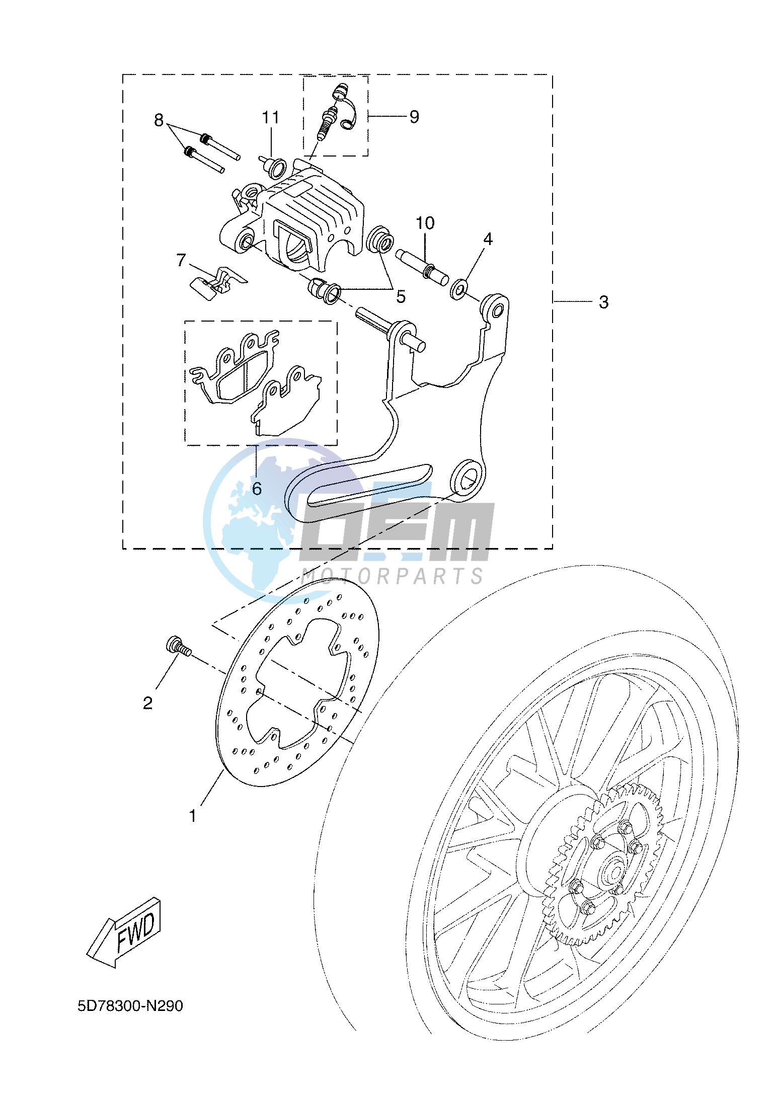 REAR BRAKE CALIPER