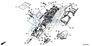 CBR1000S1 2ED - (2ED) drawing REAR FENDER