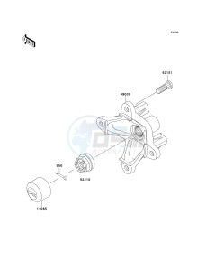 KVF 650 D ([BRUTE FORCE 650 4X4] (D6F-D9F) D6F drawing FRONT HUB