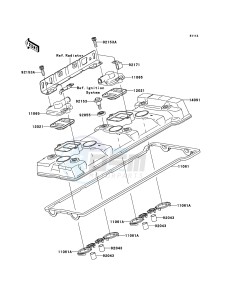 ZZR1400 ABS ZX1400B7F FR GB XX (EU ME A(FRICA) drawing Cylinder Head Cover