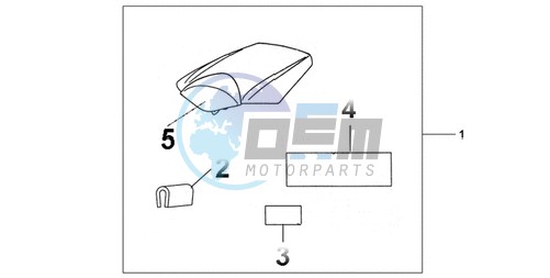 REAR SEAT COWL ACHILLES BLACK METALLIC