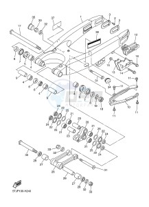 YZF-R6 600 R6 (1HCA 1HCB 1HCC) drawing REAR ARM