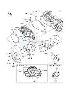 VN 1700 E [VULCAN 1700 CLASSIC] (9G-9FA) E9FA drawing LEFT ENGINE COVER-- S- -