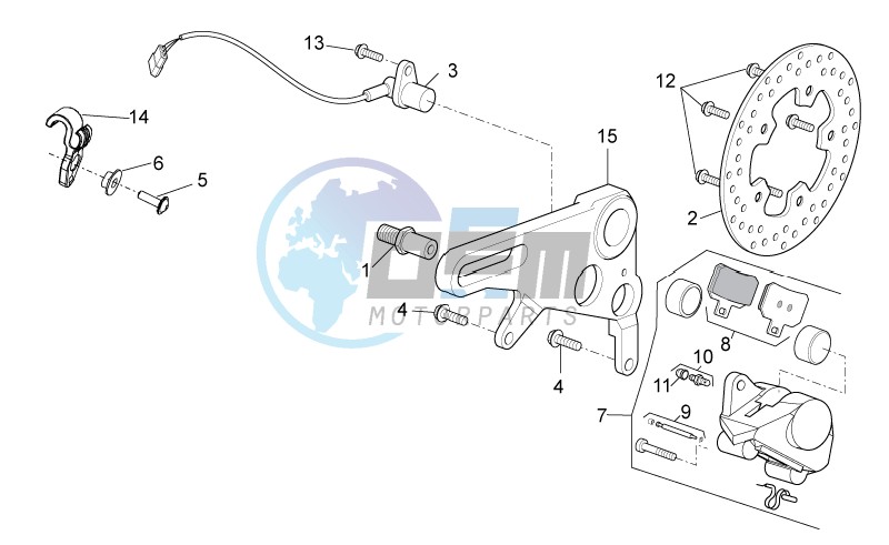 Rear brake caliper