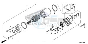 TRX500FM1H TRX500 ED drawing STARTER MOTOR