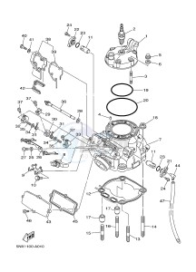 YZ250 (1SST) drawing CYLINDER HEAD