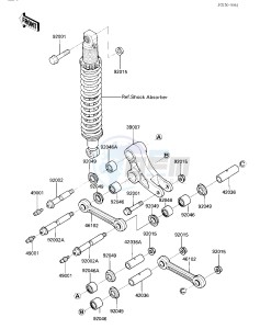 KX 125 E [KX125] (E1) [KX125] drawing REAR SUSPENSION