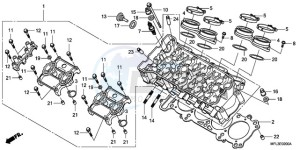 CBR1000RA9 France - (F / ABS CMF) drawing CYLINDER HEAD