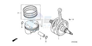 TRX450ERC drawing CRANKSHAFT/ PI STON