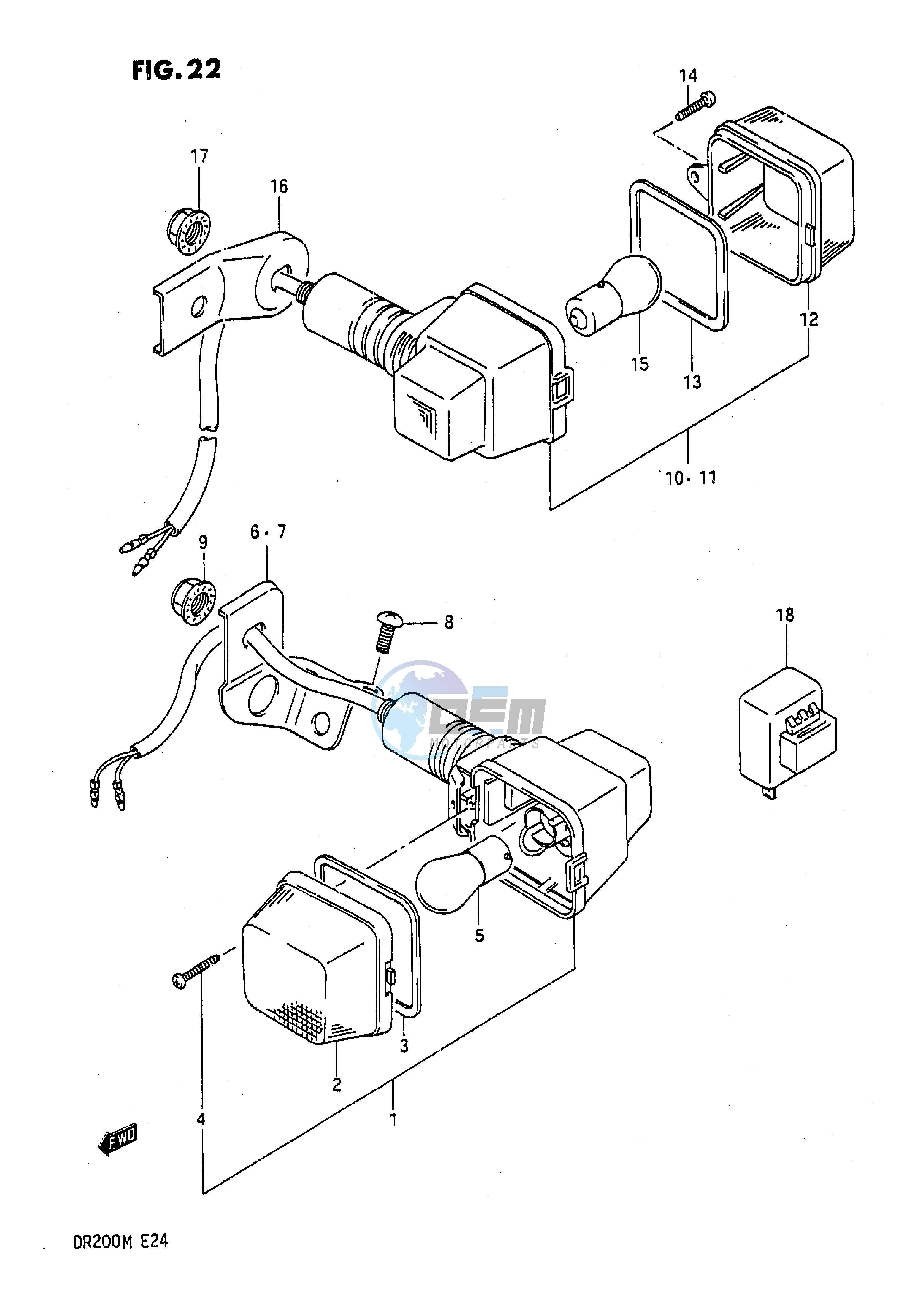 TURN SIGNAL LAMP (E6, E24)