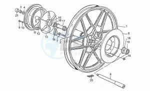 GT 1000 drawing Rear wh, alloy, 1st series