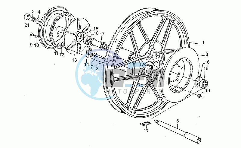 Rear wh, alloy, 1st series