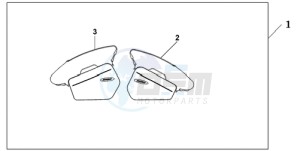 NT700VAA UK - (E / ABS MKH) drawing PANNIER INNER BAG SET