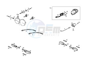 GPR NUDE - 125 cc drawing HEADLAMPS-BLINKERS