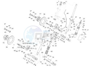 GTS 250 (EMEA, APAC) (AU, Eu, IL, J, Ri) drawing Fork/steering tube - Steering bearing unit