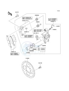 KSV 700 A [KFX 700] (A6F-A9F) A8F drawing FRONT BRAKE