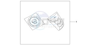 CBR600RR9 UK - (E / MK) drawing TANKPAD / FUEL LID COVER