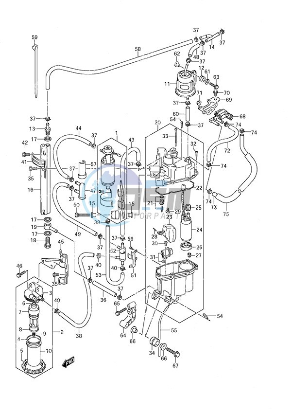 Fuel Pump/Fuel Vapor Separator (2004 to 2010)