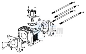 ALLO 50 45 KMH drawing CYLINDER / GASKETS