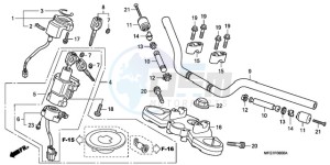 CB600F9 France - (F / CMF 25K) drawing HANDLE PIPE/TOP BRIDGE