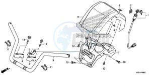 TRX420FM1H TRX420 ED drawing HANDLE PIPE