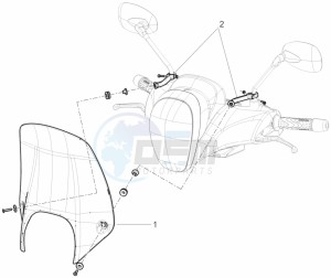 BV 350 ST 4T 4V IE ABS E4 (NAFTA) drawing Windshield - Glass