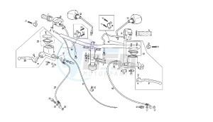 GP1 LOW SEAT - 125 CC VTHPS1B1A EU3 drawing HANDLEBAR - CONTROLS