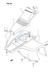 LT80 (P28) drawing FRONT FENDER (MODEL H)