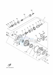 YFM700FWAD GRIZZLY 700 EPS (BDEB) drawing FRONT DIFFERENTIAL