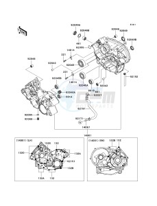 KVF650 D [BRUTE FORCE 650 4X4] (D1) D1 drawing CRANKCASE