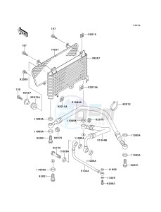 ZX 1100 E [GPZ 1100] (E1-E3) [GPZ 1100] drawing OIL COOLER