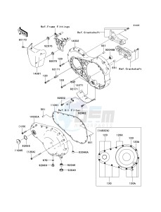 VN 2000 J [VULCAN 2000 CLASSIC LT] (8F-9F) 0J9F drawing LEFT ENGINE COVER-- S- -