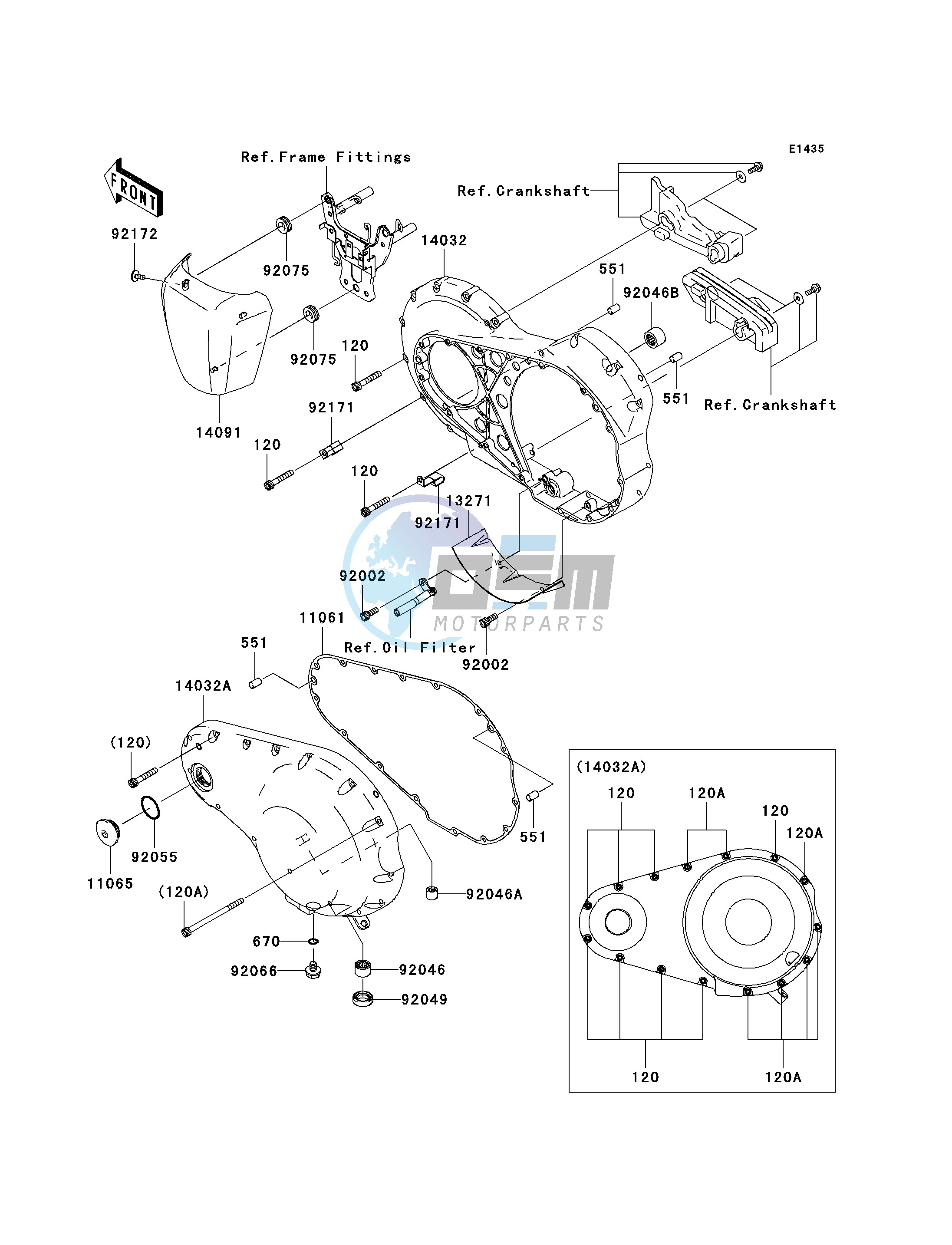 LEFT ENGINE COVER-- S- -