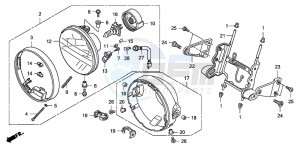 CB1300SA CB1300SUPERBOLD'OR drawing HEADLIGHT (CB1300/A)