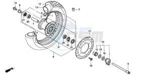 VT750CD3 drawing FRONT WHEEL