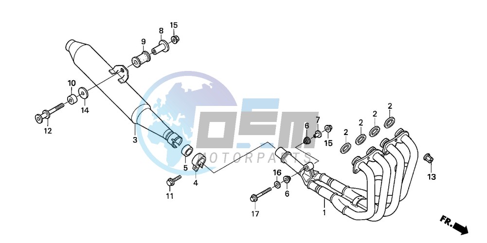 EXHAUST MUFFLER (CBF600S6/SA6/N6/NA6)