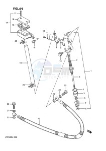 LT250R (E28) drawing REAR MASTER CYLINDER (MODEL F)