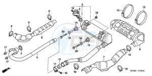 TRX680FA9 Australia - (U) drawing EXHAUST MUFFLER