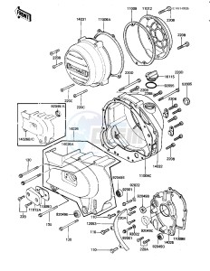 KZ 650 H[CSR] (H1-H2) [CSR] drawing ENGINE COVERS -- 81-82 H1_H2- -