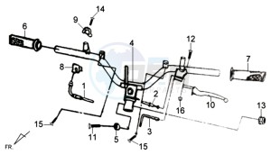 JET 4 50cc 45KMH drawing HANDLEBAR / BRAKE LEVERS CPL  L/R