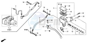 FJS600D 400 SILVER WING drawing REAR BRAKE MASTER CYLINDER