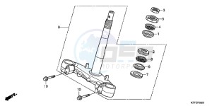 SH125RC drawing STEERING STEM