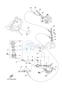 YZF-R125A YZF-R125 ABS R125 (5D7X 5D7X 5D7X 5D7X 5D7X) drawing REAR MASTER CYLINDER