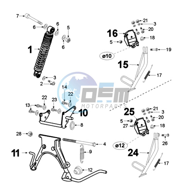 REAR SHOCK AND STAND